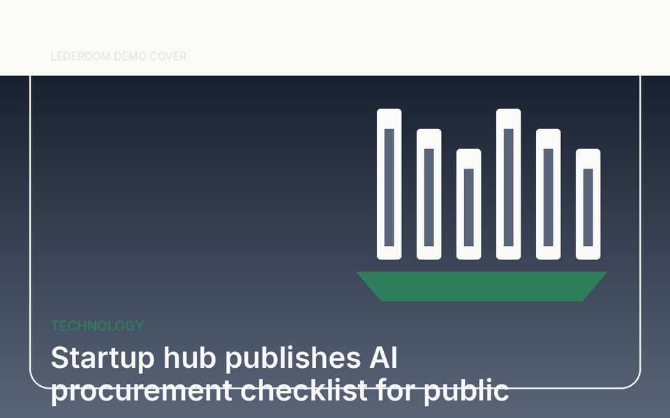 Startup hub publishes AI procurement checklist for public agencies