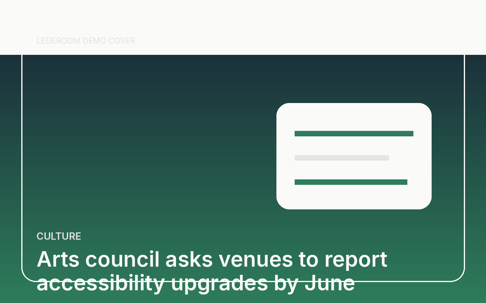 Arts council asks venues to report accessibility upgrades by June