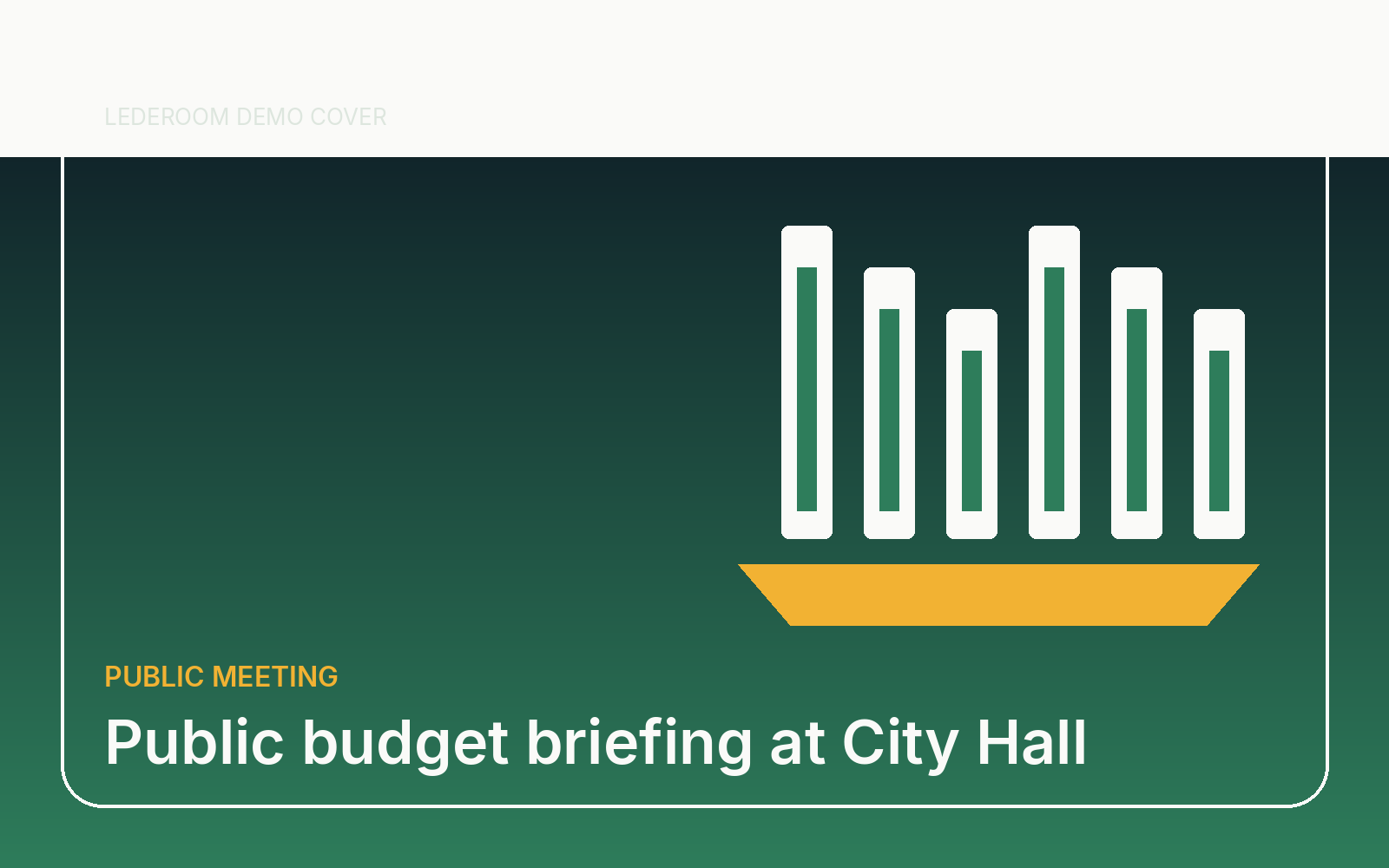 Public budget briefing at City Hall